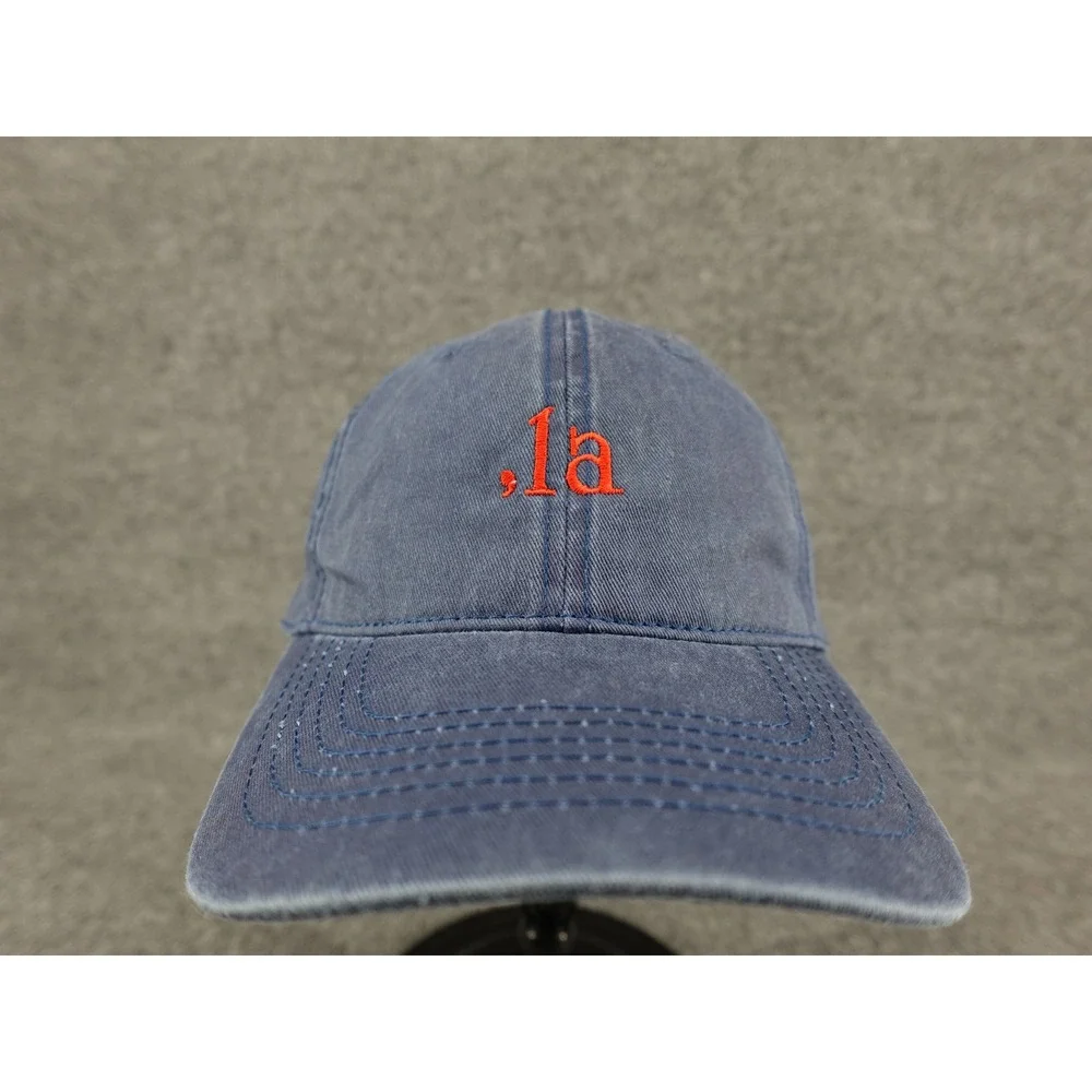 Mu Shang Cap Baseball Hat Unisex OS Navy Blue Embroidered .1a Logo‎ Dad Hat